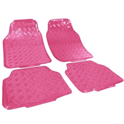 Afbeelding van eSituro SCM0068 universele voetmatten, automatten met aluminium chroom look roze