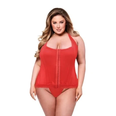 Afbeelding van Baci Lingerie Rode body 3XL/4XL