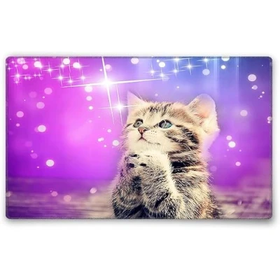 Afbeelding van Silent Monsters Muismat Grootte S (24 x 20 cm), Mouse Pad Design: Kat, Genaaide Rand, voor Bureau en Gaming, Mousepad Antislip rubberen basis