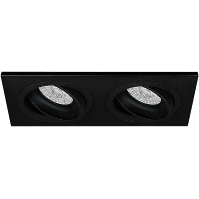 Afbeelding van Premium Inbouwspot Anthon Zwart Verdiepte dubbele spot Extra Warm Wit (2700K) Met Philips LED