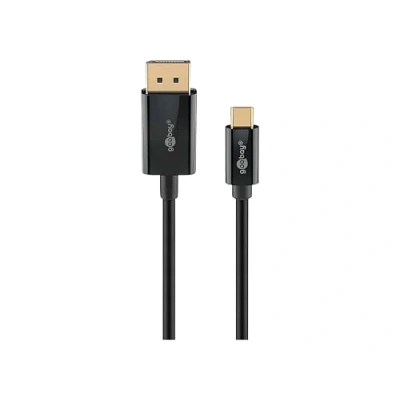 Afbeelding van Goobay USB C auf DisplayPort Kabel 4K @ 60 Hz, 1 m, schwarz (1 m, DisplayPort), Videokabel