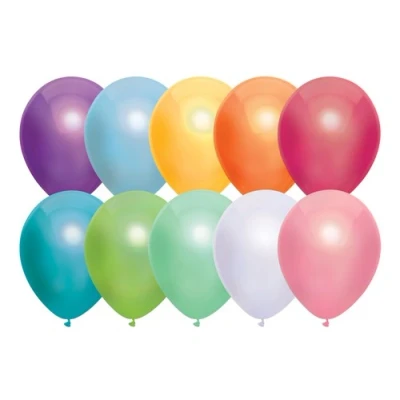 Afbeelding van Metallic ballonnen assorti kleuren 10 stuks