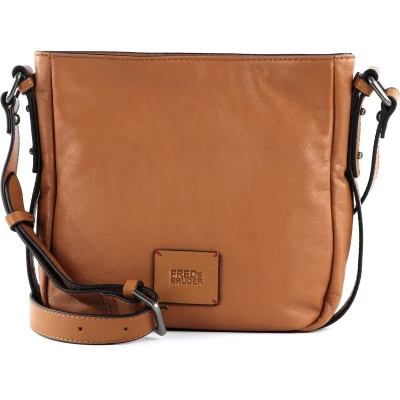 Afbeelding van FREDsBRUDER Leren Schoudertas Kokou Crossbody Dark Honey Bruine