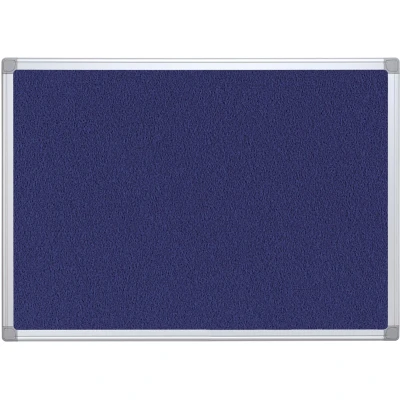 Afbeelding van Q CONNECT textielbord met aluminium frame 90 x 60 cm blauw