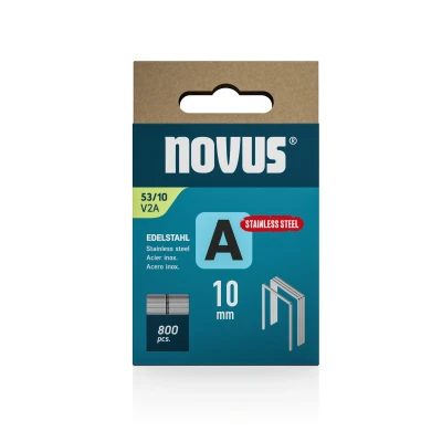 Afbeelding van Novus Niet met fijne draad A 53/10mm V2A RVS (800 stuks)