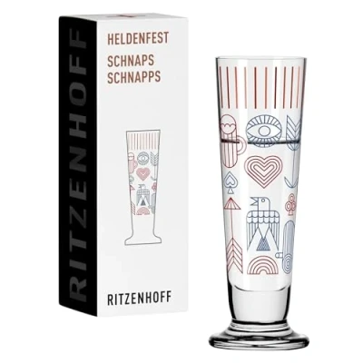 Afbeelding van RITZENHOFF 1061015 borrelglas 40 ml Serie Heldenfest, motief nr. 15, 4 cl rond, meerkleurig Made in Germany