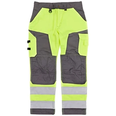 Afbeelding van Blaklader Werkbroek HIgh Vis zonder spijkerzakken 1566 1811 Geel/Medium Grijs D128