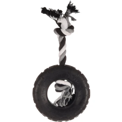 Afbeelding van Flamingo Hondenspeelgoed Gladiator touw Zwart 15 x 5 30 cm