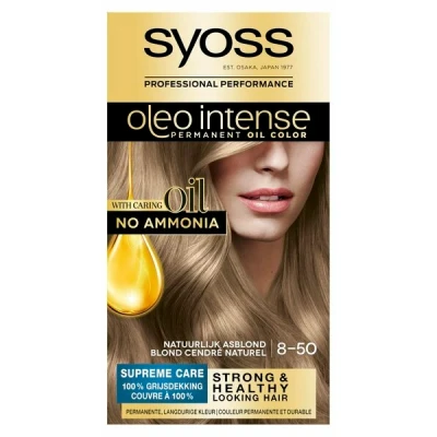 Afbeelding van Syoss Color Oleo Intense 8 50 Natuurlijk Asblond Haarver 1set
