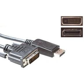 Afbeelding van ACT Verloopkabel DisplayPort male naar DVI 1.00 m