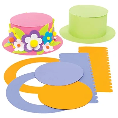 Afbeelding van Baker Ross AC735 Kleurrijke knutselsets &quot;cilindervormgeven en dragen om te verkleden voor kostuumfeestjes of carnaval creatieve set kinderen (4 stuks), gesorteerd