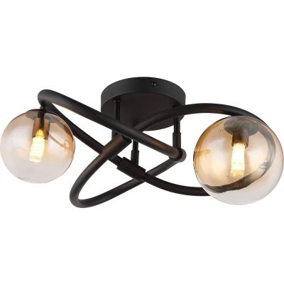 Afbeelding van Globo plafonniere Tuberius zwart metaal 41 cm G9 fitting 56141 2D