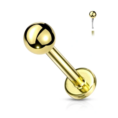 Afbeelding van Piercing rond gold plated 0.8x6