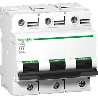 Afbeelding van Schneider electric c120n installatieautomaat 3 polig 10ka b karakteristiek 80a 9 modulen a9n18349