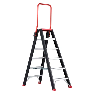 Afbeelding van Altrex dubbele trapladder Taurus 2x6 treden met steunbeugel