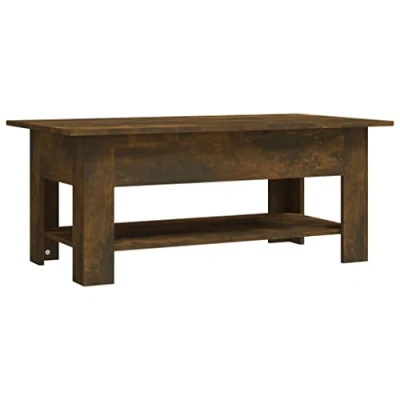 Afbeelding van vidaXL Salontafel 102x55x42 cm bewerkt hout gerookt eikenkleurig