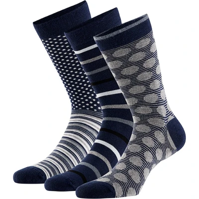 Afbeelding van Apollo Bamboe sokken met motief Blauw 6 Paar Maat 39/42 Herensokken Duurzame Bamboo