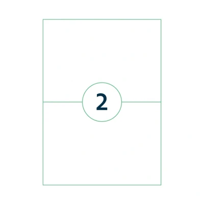Afbeelding van Etiket Qbasic A4 1.000 vel 210x148mm 2000 labels