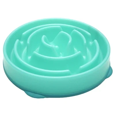 Afbeelding van Merkloos Voerbak Slo Bowl Feeder Drop Teal Lichtblauw 29X29X7 CM