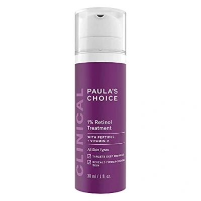 Afbeelding van Paula&#039;s Choice CLINICAL Anti Aging 1% Retinol Serum Rimpel, Lichte Huidverstevigende Crème voor het Gezicht met Peptiden &amp; Vitamine C Alle Huidtypen 30 ml