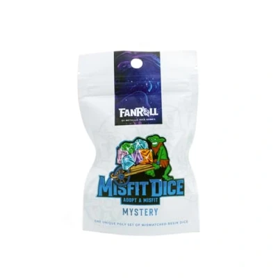 Afbeelding van FanRoll by Metallic Dice Games Mystery Misfit Hars Polyhedral dobbelstenen set, 7 (set van 2, 14 dobbelstenen)