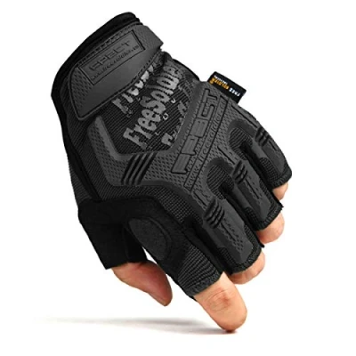 Afbeelding van FREE SOLDIER Outdoor Handschuhe Vollfinger Taktische Herren Motorradhandschuhe mit gepolstertem für Fahrrad Airsoft Militär Paintball und andere Aktivitäten (zwart,M)