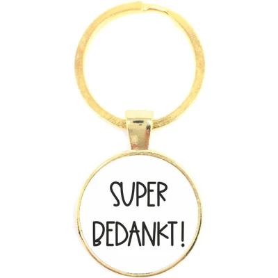 Afbeelding van Sleutelhanger Glas Super Bedankt