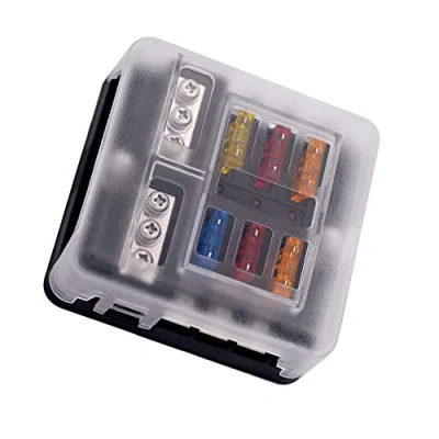 Afbeelding van Offgridtec 6 voudige zekeringhouder voor auto platte zekering met led display