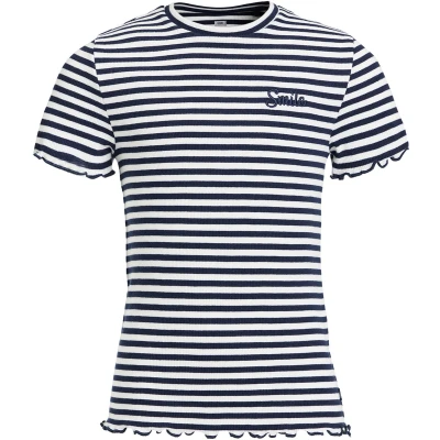 Afbeelding van WE Fashion gestreept T shirt donkerblauw/wit