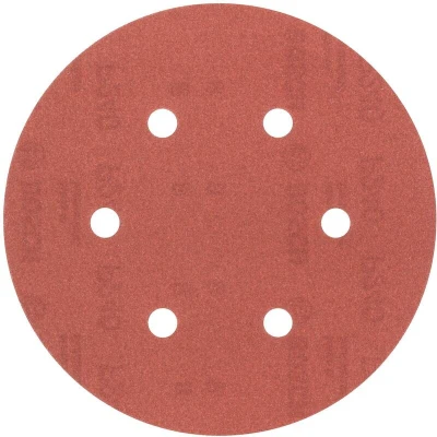 Afbeelding van Bosch Accessoires Schuurblad Ø150 mm G240 WP 6 Gaten Velc 5 stuks 2609256A34