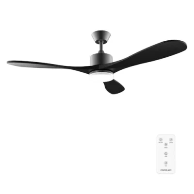 Afbeelding van Cecotec plafondventilator met afstandsbediening, timer en led licht EnergySilence Aero 5290 Stone Pro. 35W, DC motor, 52&quot;, 3 messen, 5 versnellingen, winterfunctie, grijs