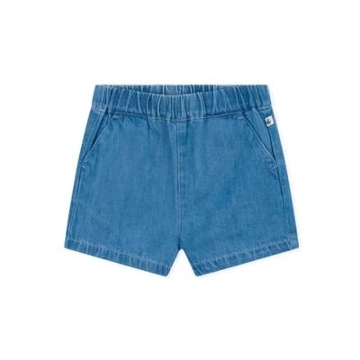 Afbeelding van Petit Bateau Babybroek voor jongens, Blauw Denim Clair, 12 Maanden