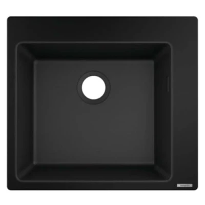 Afbeelding van hansgrohe Keuken/SilicaTec granieten gootsteen (inbouw spoelbak 450 mm voor 600 onderkast) grafietzwart