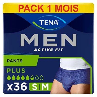 Afbeelding van Tena Mannen Active Fit Broek, Blauw, Large/X Large, Case Pack van 32 (4x8)