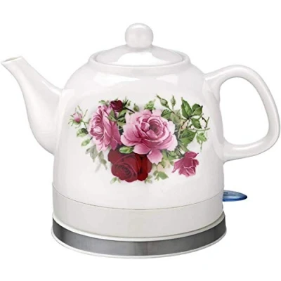Afbeelding van Hokcus Elektrische Keramische Draadloze Waterkoker Theepot Retro 1.2L Kan, 1200W Verwijderbare Base, Kook Droge Bescherming/C/C