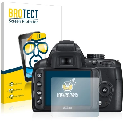 Afbeelding van BROTECT Screenprotector voor Nikon D3000 Folie Beschermfolie transparant (2 Stuks)