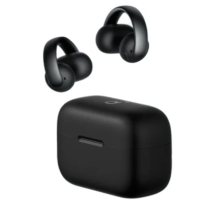Afbeelding van soundcore by Anker AeroClip Draadloze Open Ear Oordopjes Zwart Earbuds clip on hoofdtelefoons, Adaptieve Comfort, Heldere Oproepen met 4 Microfoons en AI, Stabiele Pasvorm, 12 mm Drivers voor Klank, ringontwerp