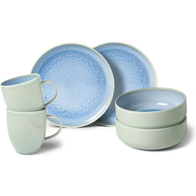 Afbeelding van Villeroy &amp; Boch Serviesset Crafted Blueberry turquoise 6 Delig