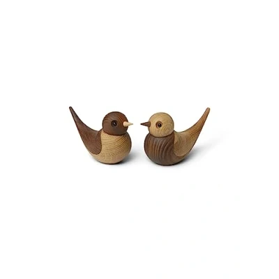 Afbeelding van Spring Copenhagen Handgemaakte houten zwaluwen soulmates symbolische liefdesdecoratie