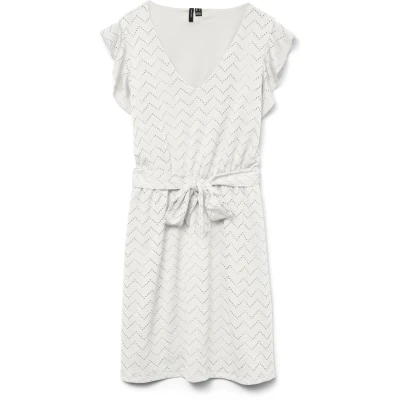 Afbeelding van VERO MODA zomerjurk broderie wit