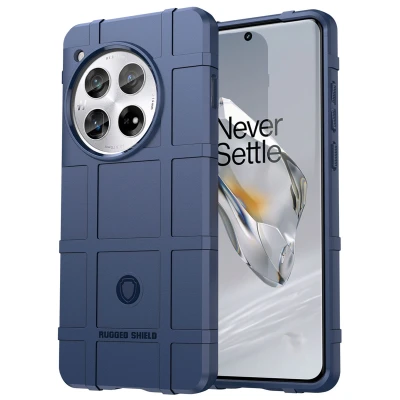Afbeelding van OnePlus 12 Hoesje Siliconen en TPU (zacht) iMoshion Backcover/Softcase Donkerblauw Telefoonhoesje Shockproof/Valbescherming