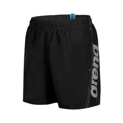 Afbeelding van Arena Fundamentals Logo Jr Boxer R Beach Short voor jongens, Zwart wit, 12 13 Jaren