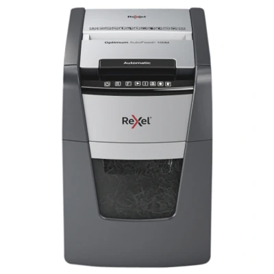 Afbeelding van Papiervernietiger Rexel Optimum Auto+ 100M P5 snippers 2x15mm