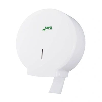Afbeelding van Jofel Azur AE51700 Toiletpapierhouder, middelgrote dispenser voor rollen tot 300 m, max. diameter 220 mm, doorn 45 ideaal openbare toiletten, antibacterieel, AE51700, ABS, wit