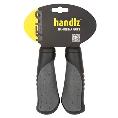 Afbeelding van Velo Ergogel D2 handgrepen, fietshandvatten, antislip fietsstuurgreep, tweecomponentenmix, ergonomisch voor MTB, reizen, vouwfietsen, stadsfietsen, 135 mm
