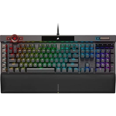 Afbeelding van CORSAIR K100 RGB optisch mechanisch bekabeld gaming toetsenbord, OPX lineaire schakelaar, PBT double shot keycaps, Elgato Stream Deck &amp; iCUE compatibel, PC, Mac, Xbox QWERTZ DE, zwart