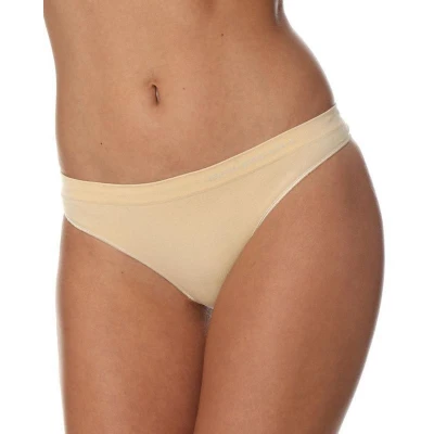 Afbeelding van Brubeck Dames Ondergoed String Naadloos Elastisch Katoen Beige S