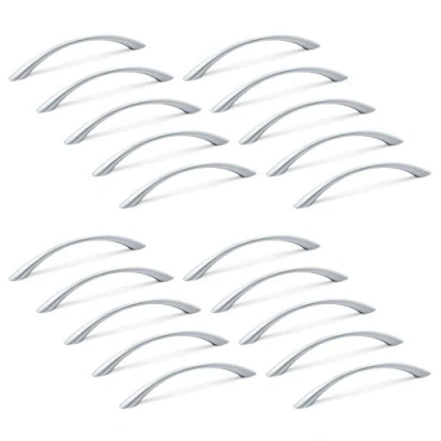 Afbeelding van Emuca 9160925 handgrepen voor meubelstuk, CC 128 mm, Zamak, grijs metallic, 20 stuks