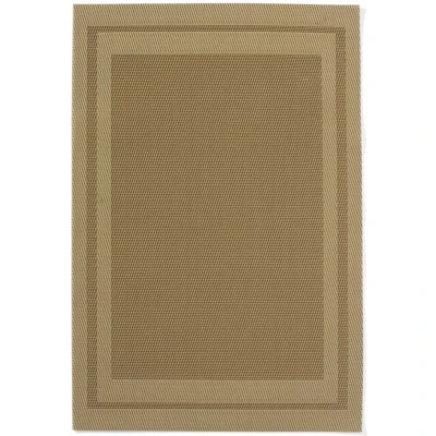 Afbeelding van HENDI Placemats, design: frame, geweven patroon, 6 stuks, antislip, 450x300mm, PVC (vinyl), beige