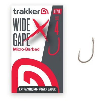 Afbeelding van Trakker Wide Gape XS Hooks Micro Barbed Haakmaat 4 (10 Stuks) Karperhaken